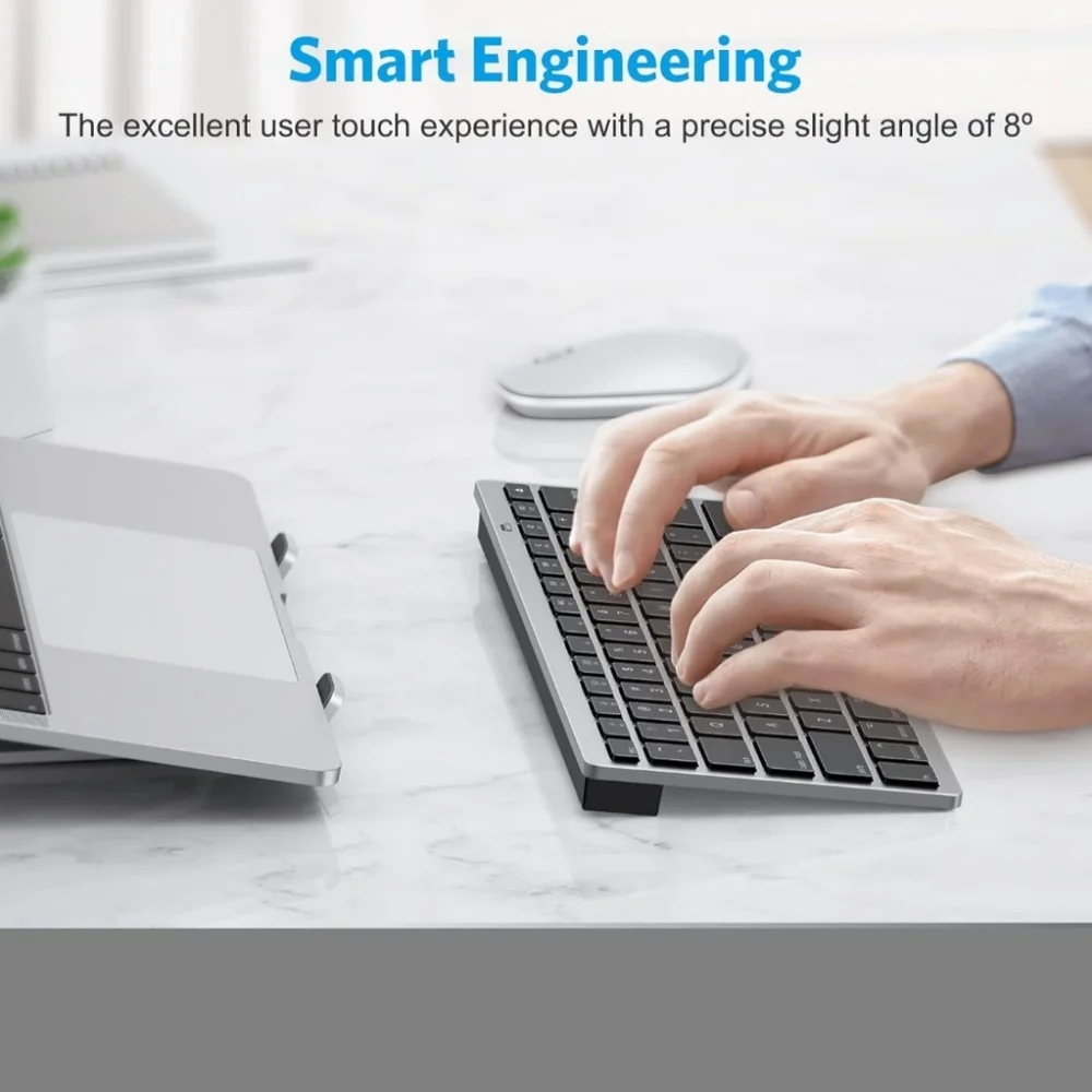 OMOTON Bluetooth Keyboard for Mac, Compact Wireless Keyboard Compatible with Mac